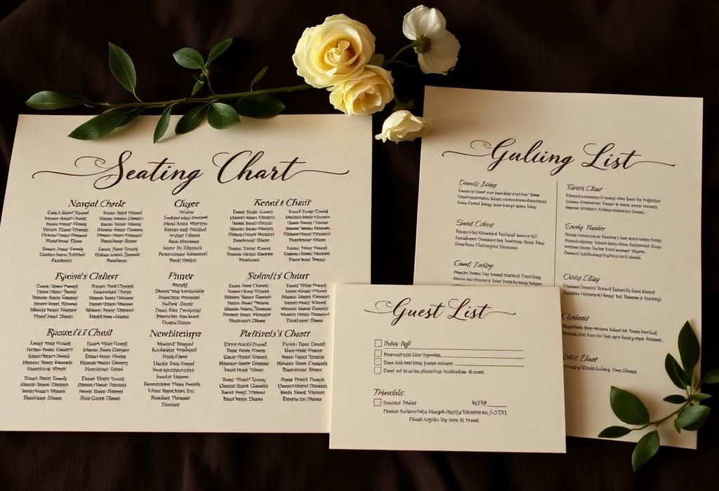 Detalle de invitación y papelería de evento